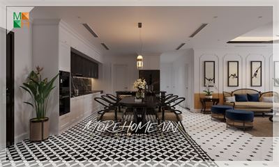 *Thiết Kế Chung Cư Với Nội Thất Indochine Thanh Lịch