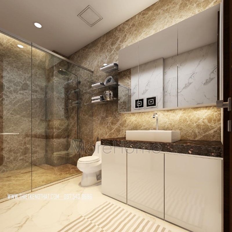 Thiết kế nội thất phòng tắm hiện đại