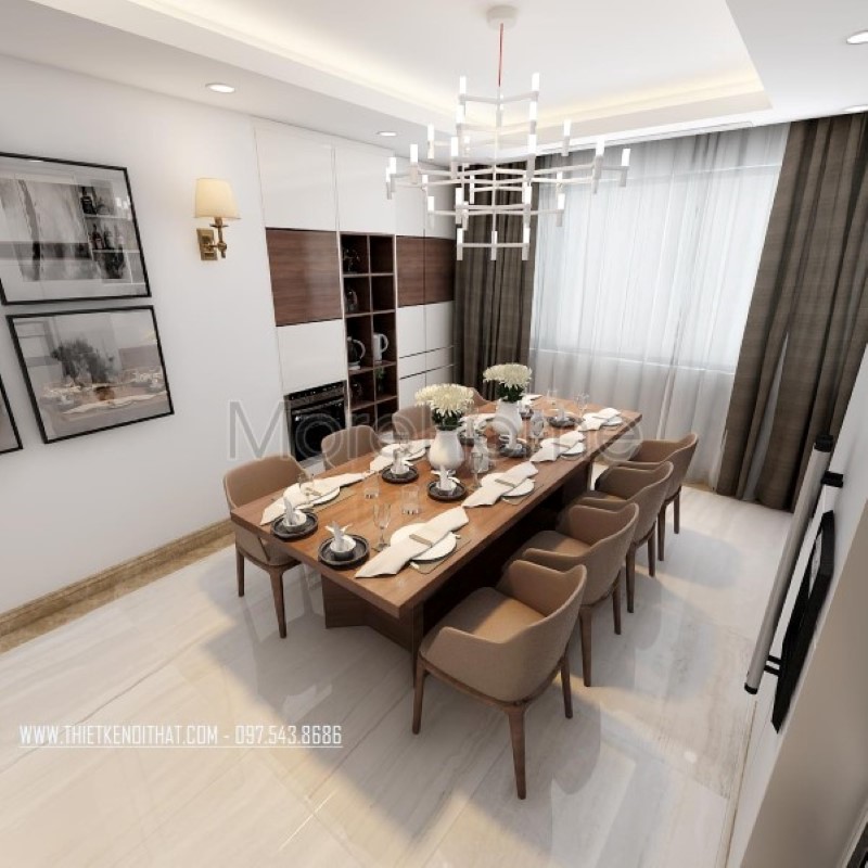 Thiết kế nội thất phòng ăn hiện đại tại Lò Đúc
