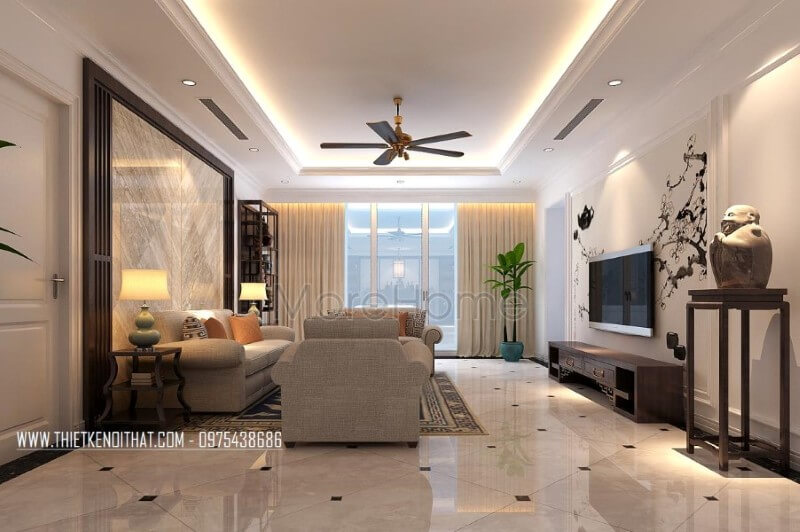 Thiết kế phòng khách chung cư phong cách hiện đại Thiết kế phòng khách độc đáo
