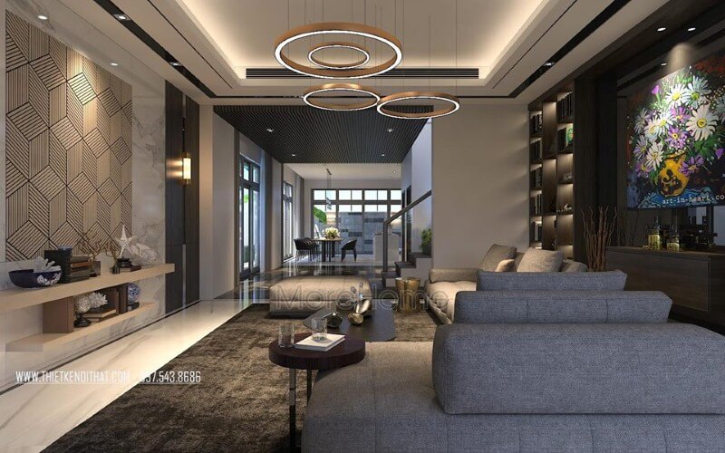 Thiết kế nội thất phòng khách liền phòng ăn hiện đại, đẹp cho nhà phố, biệt thự. Thiết kế phòng khách độc đáo