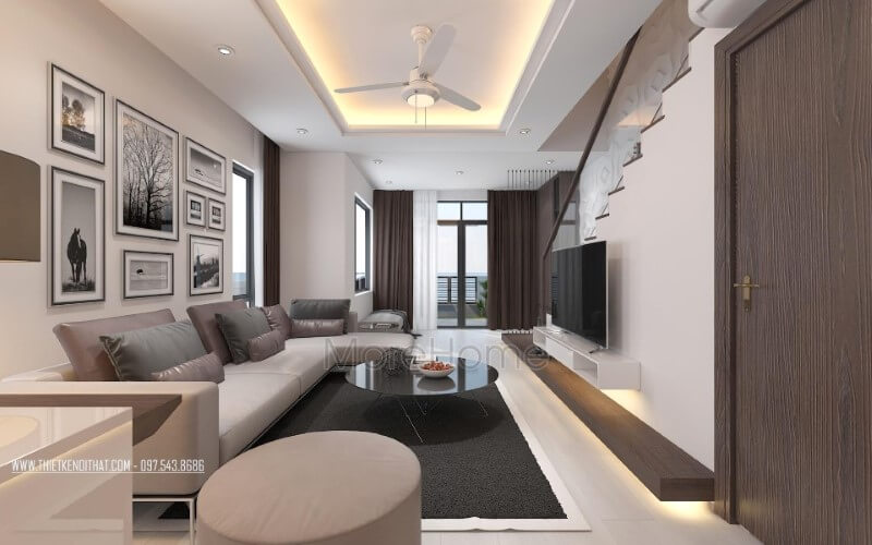 Trang trí nội thất phòng khách hiện đại, thông thoáng, sang trọng. Thiết kế phòng khách độc đáo