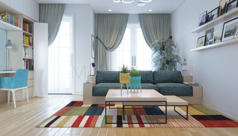 Thiết kế phòng khách với nội thất gỗ hiện đại đơn giản mang lại thẩm mỹ và tràn đầy hứng khởi cho không gian sống Lựa chọn những mẫu thiết kế phòng khách đẹp cuốn hút