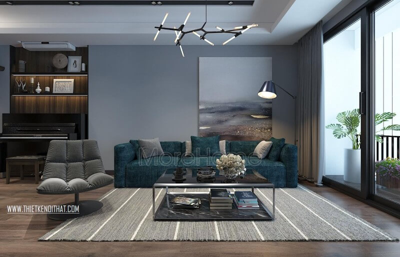 Thiết kế nội thất phòng khách chung cư với nội thất hiện đại đẹp sang trọng Top các mẫu thiết kế phòng khách sang trọng và tiện nghi nhất
